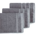 Ręcznik Glory 1 50x90 stalowy z welurową bordiurą i błyszczącą nicią 500g/m2 Eurofirany Ręcznik Glory 1 50x90 stalowy z welurową bordiurą i błyszczącą nicią 500g/m2 Eurofirany