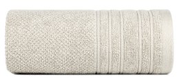 Ręcznik Glory 3 30x50 beżowy z welurową bordiurą i błyszczącą nicią 500g/m2 Eurofirany