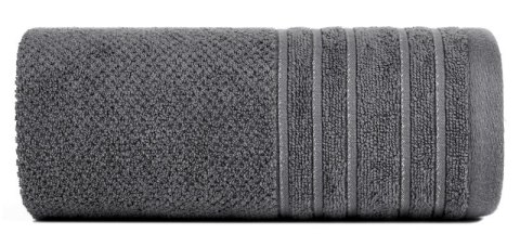 Ręcznik Glory 3 30x50 stalowy z welurową bordiurą i błyszczącą nicią 500g/m2 Eurofirany Ręcznik Glory 3 30x50 stalowy z welurową bordiurą i błyszczącą nicią 500g/m2 Eurofirany