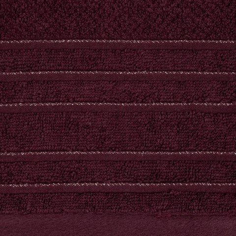 Ręcznik Glory 3 50x90 bordowy z welurową bordiurą i błyszczącą nicią 500g/m2 Eurofirany Ręcznik Glory 3 50x90 bordowy z welurową bordiurą i błyszczącą nicią 500g/m2 Eurofirany