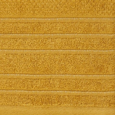 Ręcznik Glory 3 50x90 musztardowy z welurową bordiurą i błyszczącą nicią 500g/m2 Eurofirany Ręcznik Glory 3 50x90 musztardowy z welurową bordiurą i błyszczącą nicią 500g/m2 Eurofirany