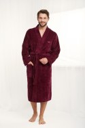 Szlafrok męski 850 XL bordowy frotte bawełniany długi Szlafrok męski 850 XL bordowy frotte bawełniany długi