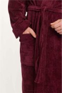 Szlafrok męski 850 L bordowy frotte bawełniany długi Szlafrok męski 850 L bordowy frotte bawełniany długi