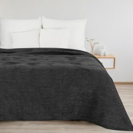 Koc narzuta dekoracyjna 180x220 Amber czarny bawełniany akrylowy D91