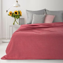Koc narzuta dekoracyjna 180x220 Amber pudrowy różowy bawełniany akrylowy D91