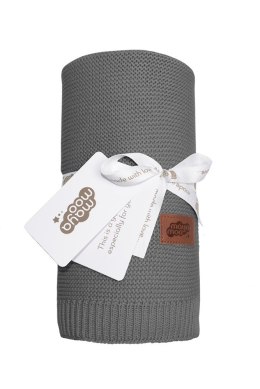 Kocyk bambusowy Mayamoo 80x100 03 grafitowy w pudełku 50% bawełna 50% bambus 540g/m2