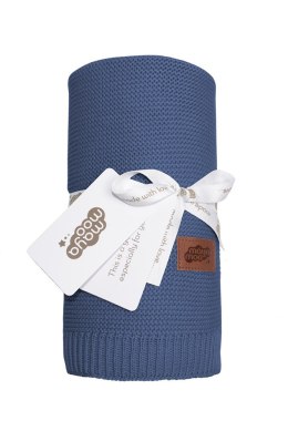 Kocyk bambusowy Mayamoo 80x100 03 granatowy denim w pudełku 50% bawełna 50% bambus 540g/m2