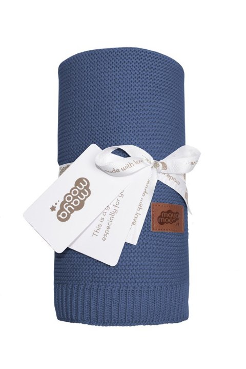 Kocyk bambusowy Mayamoo 80x100 03 granatowy denim w pudełku 50% bawełna 50% bambus 540g/m2 Kocyk bambusowy Mayamoo 80x100 03 granatowy denim w pudełku 50% bawełna 50% bambus 540g/m2