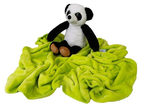 Kocyk dziecięcy 85x100 Carol 01 Panda limonkowy maskotka pluszak przytulanka BabyMatex Kocyk dziecięcy 85x100 Carol 01 Panda limonkowy maskotka pluszak przytulanka BabyMatex
