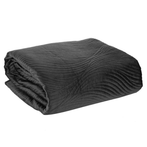Narzuta dekoracyjna 170x210 Ria 5 czarna welurowa fale Eurofirany 1 Narzuta dekoracyjna 170x210 Ria 5 czarna welurowa fale Eurofirany 1