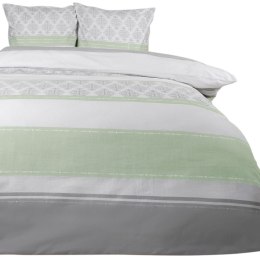 Pościel flanelowa 140x200 Ornamenty szara seledynowa z jedną poszewką 31493/1 Flanela 3 Darymex