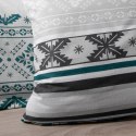 Pościel flanelowa 160x200 Świąteczna biała zielona szara śnieżynki 31492/2 Flanela 3 Darymex Pościel flanelowa 160x200 Świąteczna biała zielona szara śnieżynki 31492/2 Flanela 3 Darymex