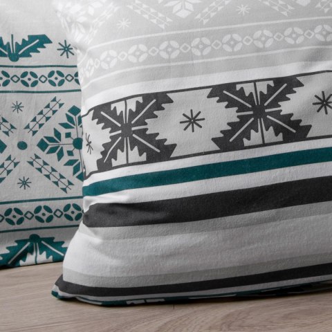 Pościel flanelowa 160x200 Świąteczna biała zielona szara śnieżynki 31492/2 Flanela 3 Darymex Pościel flanelowa 160x200 Świąteczna biała zielona szara śnieżynki 31492/2 Flanela 3 Darymex