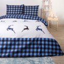 Pościel flanelowa 220x200 Świąteczna niebieska czarna renifery kratka 31491/1 Flanela 3 Darymex Pościel flanelowa 220x200 Świąteczna niebieska czarna renifery kratka 31491/1 Flanela 3 Darymex