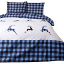 Pościel flanelowa 220x200 Świąteczna niebieska czarna renifery kratka 31491/1 Flanela 3 Darymex Pościel flanelowa 220x200 Świąteczna niebieska czarna renifery kratka 31491/1 Flanela 3 Darymex