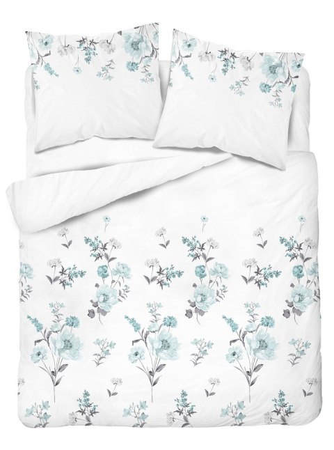 Pościel satynowa 220x200 Kwiaty biała miętowa 4054 A Home Satin 124 Pościel satynowa 220x200 Kwiaty biała miętowa 4054 A Home Satin 124
