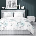 Pościel satynowa 220x200 Kwiaty biała miętowa 4054 A Home Satin 124 Pościel satynowa 220x200 Kwiaty biała miętowa 4054 A Home Satin 124