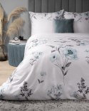 Pościel satynowa 220x200 Kwiaty biała miętowa 4054 A Home Satin 124 Pościel satynowa 220x200 Kwiaty biała miętowa 4054 A Home Satin 124