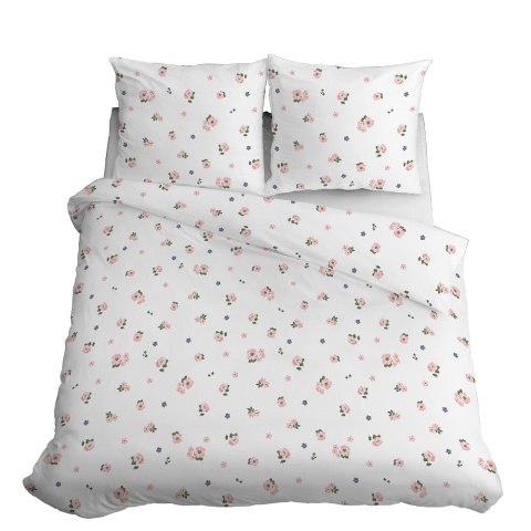 Pościel satynowa 220x200 Kwiaty biała różowa jasna 4060 A Home Satin 124 Pościel satynowa 220x200 Kwiaty biała różowa jasna 4060 A Home Satin 124
