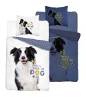 Pościel świecąca w ciemności 160x200 pies border collie 4088 A biała bawełniana Fluo 127 Pościel świecąca w ciemności 160x200 pies border collie 4088 A biała bawełniana Fluo 127