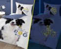 Pościel świecąca w ciemności 160x200 pies border collie 4088 A biała bawełniana Fluo 127 Pościel świecąca w ciemności 160x200 pies border collie 4088 A biała bawełniana Fluo 127