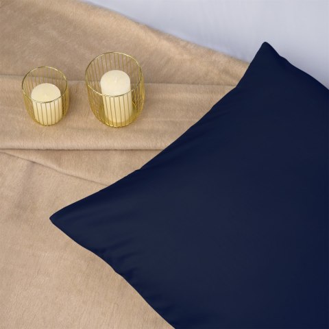 Poszewka satynowa 50x60 granatowa 026 jednobarwna Darymex Poszewka satynowa 50x60 granatowa 026 jednobarwna Darymex