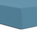 Prześcieradło jersey elastan 140x200 z gumką niebieskie na wysoki materac 25 cm Luxury