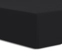 Prześcieradło jersey elastan 180x200 z gumką czarne na wysoki materac 25 cm Luxury