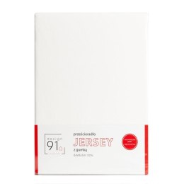 Prześcieradło jersey z gumką 120x200 kremowe na wysoki materac 25 cm 125 g/m2 D91