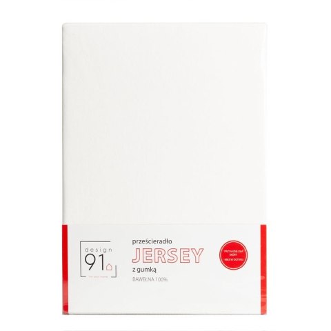 Prześcieradło jersey z gumką 120x200 kremowe na wysoki materac 25 cm 125 g/m2 D91 Prześcieradło jersey z gumką 120x200 kremowe na wysoki materac 25 cm 125 g/m2 D91