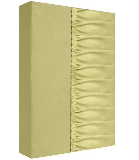 Prześcieradło satynowe z gumką 220x200 oliwkowe na materac o wysokości do 25 cm Prześcieradło satynowe z gumką 220x200 oliwkowe na materac o wysokości do 25 cm