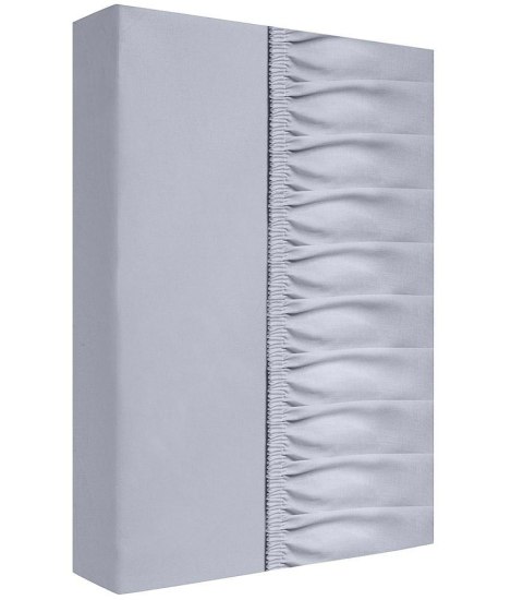 Prześcieradło satynowe z gumką 220x200 srebrne na materac o wysokości do 25 cm Prześcieradło satynowe z gumką 220x200 srebrne na materac o wysokości do 25 cm