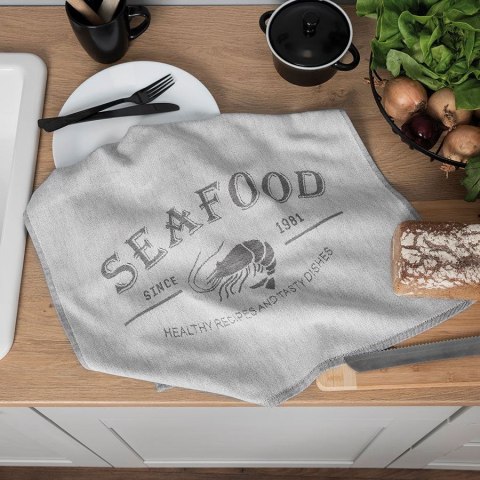 Ścierka kuchenna 50x70 Seafood szara S00004/SCI/001/050070/1 Ścierka kuchenna 50x70 Seafood szara S00004/SCI/001/050070/1