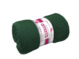 Koc narzuta 150x200 Amorro żakardowy zielony ciemny wytłaczany 240g/m2 Darymex