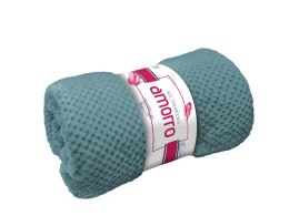 Koc narzuta 200x220 Amorro żakardowy turkusowy jasny wytłaczany 240g/m2 Darymex