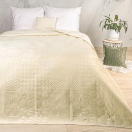 Narzuta dekoracyjna 170x210 Elegant kremowa welurowa geometryczna dwustronna Darymex