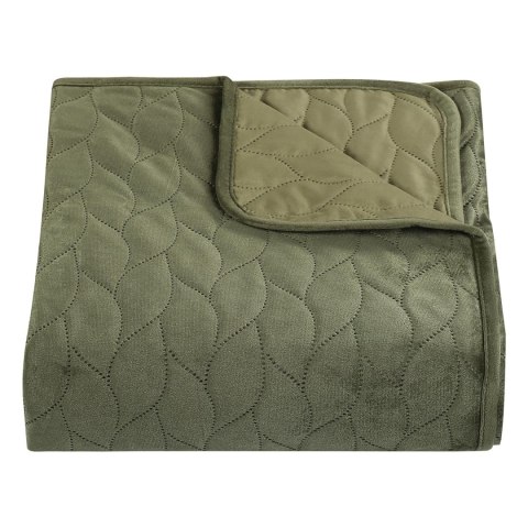 Narzuta dekoracyjna 170x210 Verde zielona welurowa liście dwustronna Darymex Narzuta dekoracyjna 170x210 Verde zielona welurowa liście dwustronna Darymex