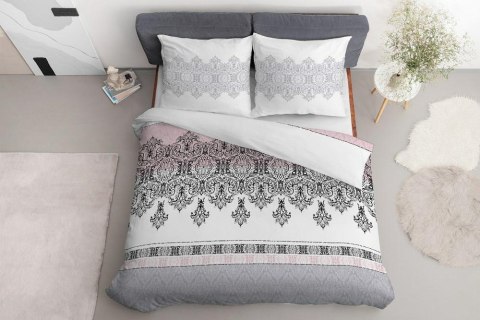 Pościel bawełniana 140x200 Glamour biała różowa ornamenty orientalna 3833 A Bawełna 88 Pościel bawełniana 140x200 Glamour biała różowa ornamenty orientalna 3833 A Bawełna 88