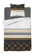 Pościel bawełniana 140x200 glamour ornamenty grafitowa złota 3835 A Bawełna 88 Pościel bawełniana 140x200 glamour ornamenty grafitowa złota 3835 A Bawełna 88