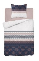 Pościel bawełniana 140x200 glamour ornamenty granatowa pudrowa 3835 B Bawełna 88 Pościel bawełniana 140x200 glamour ornamenty granatowa pudrowa 3835 B Bawełna 88