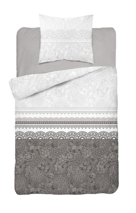 Pościel bawełniana 140x200 glamour ornamenty pasy brązowa 3837 B Bawełna 88 Pościel bawełniana 140x200 glamour ornamenty pasy brązowa 3837 B Bawełna 88