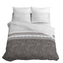 Pościel bawełniana 140x200 glamour ornamenty pasy brązowa 3837 B Bawełna 88 Pościel bawełniana 140x200 glamour ornamenty pasy brązowa 3837 B Bawełna 88