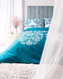 Pościel bawełniana 140x200 turkusowa ornamenty rozeta biała 3838 B Bawełna 88 Pościel bawełniana 140x200 turkusowa ornamenty rozeta biała 3838 B Bawełna 88