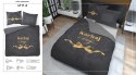 Pościel bawełniana 160x200 Kochaj i śnij grafitowa 4111 A Holland 129