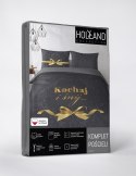 Pościel bawełniana 160x200 Kochaj i śnij grafitowa 4111 A Holland 129