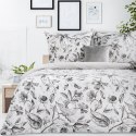 Pościel bawełniana 220x200 Ada 01 kwiaty szara Eurofirany Pościel bawełniana 220x200 Ada 01 kwiaty szara Eurofirany