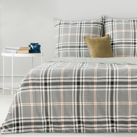 Pościel bawełniana 220x200 Ada 02 szara kratka Eurofirany Pościel bawełniana 220x200 Ada 02 szara kratka Eurofirany