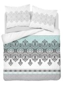 Pościel bawełniana 220x200 Glamour biała turkusowa ornamenty orientalna 3833 B Bawełna 88 Pościel bawełniana 220x200 Glamour biała turkusowa ornamenty orientalna 3833 B Bawełna 88