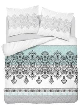 Pościel bawełniana 220x200 Glamour biała turkusowa ornamenty orientalna 3833 B Bawełna 88