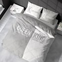 Pościel bawełniana 220x200 Queen King szara biała 4100 A Holland 129 Pościel bawełniana 220x200 Queen King szara biała 4100 A Holland 129
